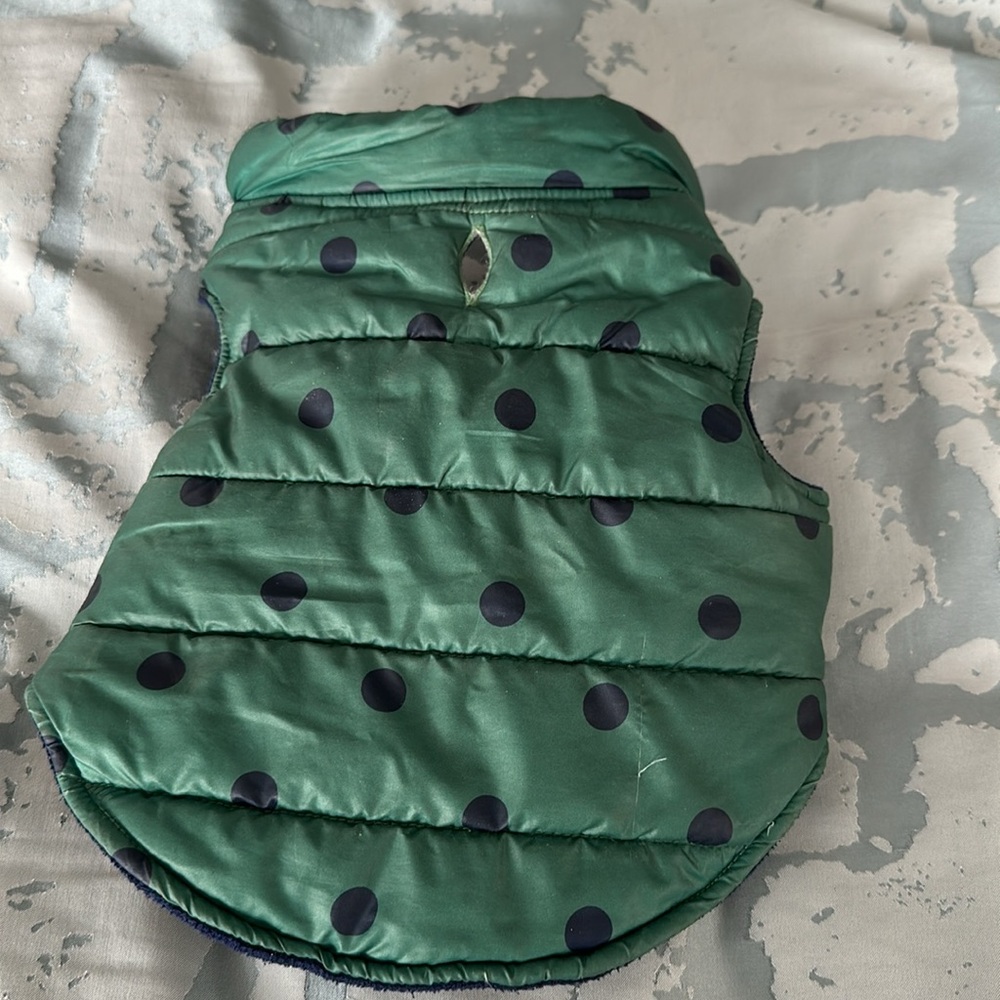 Top Paw Puffer, Green Dots, XS